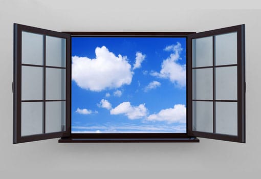 fenetre double vitrage fenetre double vitrage vue ciel bleu nuages